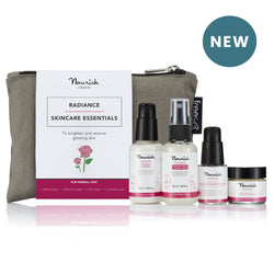 Nourish London NEW Radiance Skincare Essentials for Dull Skin: Cleanser, Toning Mist, Serum, Moisturiser